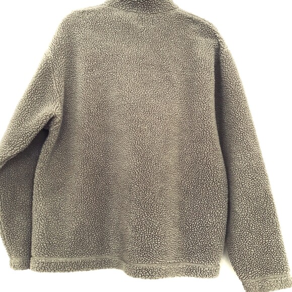 SOLD!!  GAP Small Brown Sherpa 1/4 Zip Oversized Pullover Sweatshirt Scrunchie - Picture 6 of 8